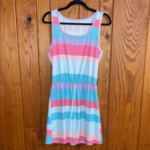 SHEIN Multicolor Striped Midi Dress Size M